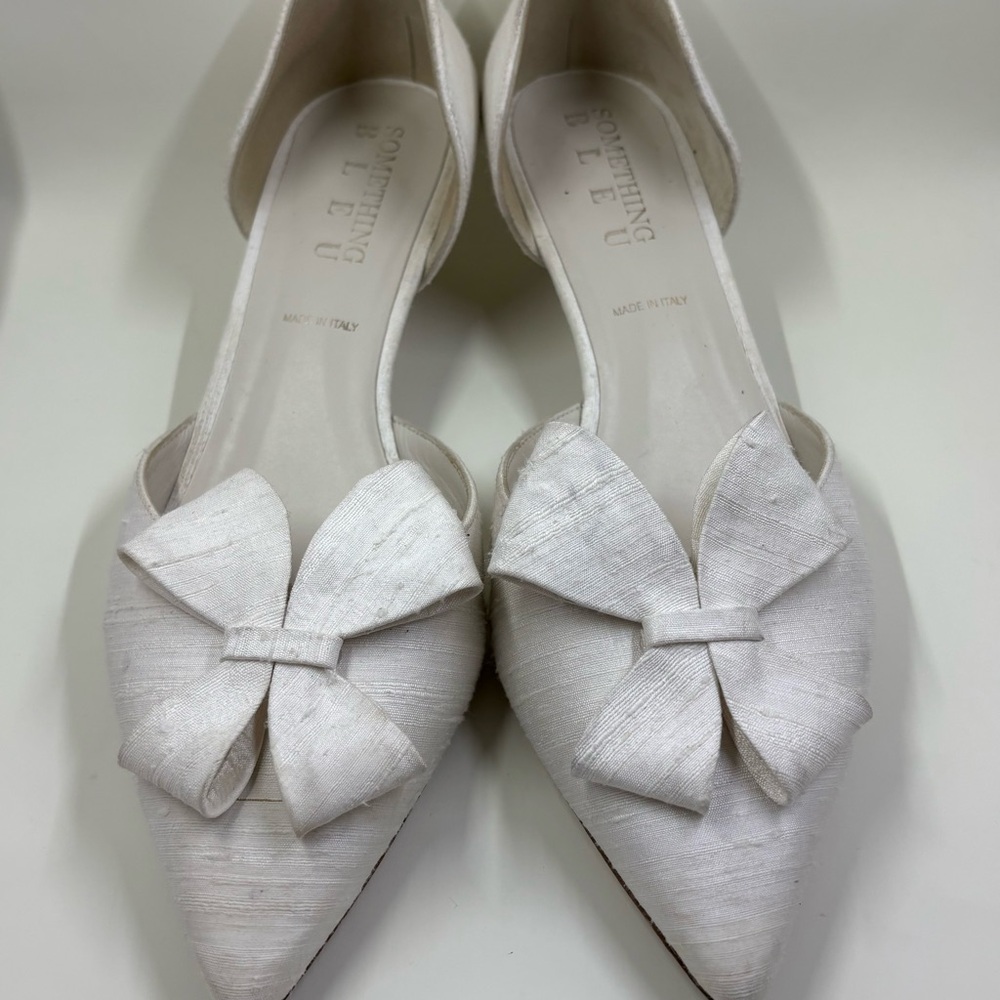 Something Bleu Bridal White Heels